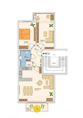 Grundriss Wohnung 2