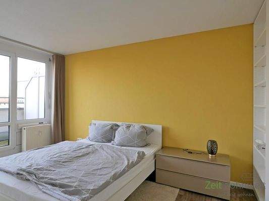 Blick ins Schlafzimmer