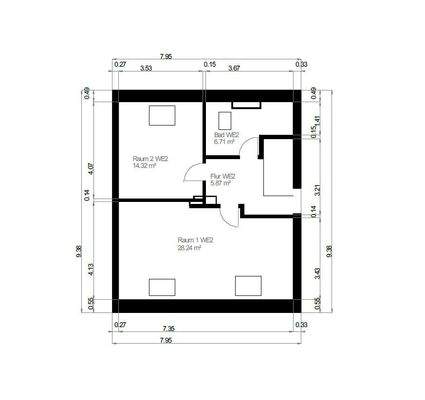 Grundriss / Skizze Dachgeschoss