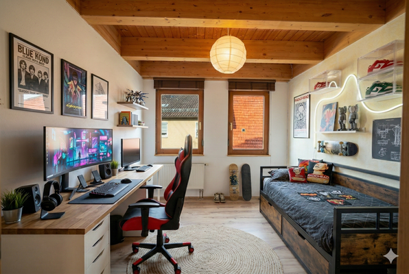 Kinderzimmer 2 OG (Virtuell verändert und möbliert)