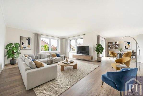 Wohnzimmer nach Möblierung