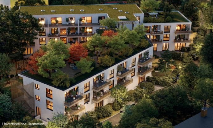 Neubau: helle, edle 1-Zimmer-Wohnung, Dachgarten/Balkon, zentrale Lage in Remseck-Pattonville