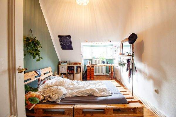 Schlafzimmer im Dach