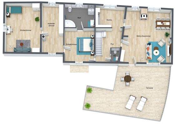 Grundriss Steinweiler OG (3D)