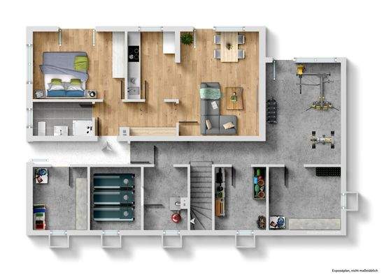 Grundriss Visualisierung UG