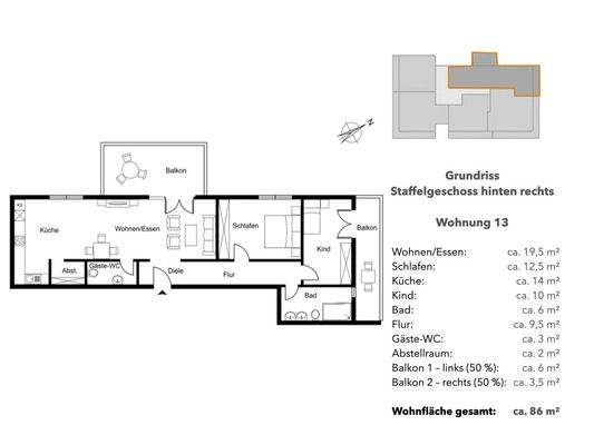 Alternative Drei-Zimmerwohnung WHG 13