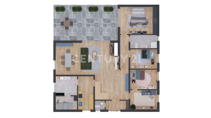 Grundriss Erdgeschoss visualisiert