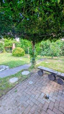 überdachter Sitzbereich