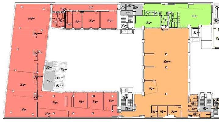 Grundriss Bauteil 1-4, 1. OG - 1.520 qm