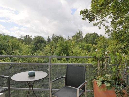 Balkonausblick ins Grüne