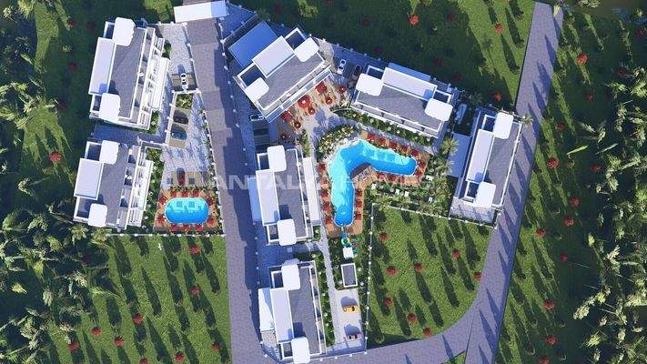 Flats with Rich Social Amenities near the Beach in Alanya
