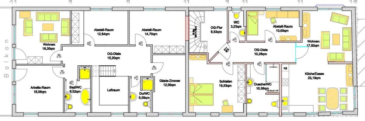 OG links Bestand, rechts Plan