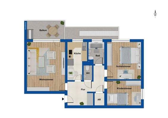 Grundriss 5. Obergeschoss