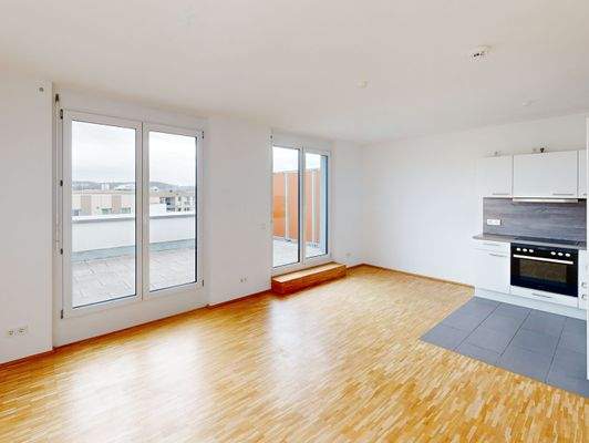 Wohnzimmer und Küche