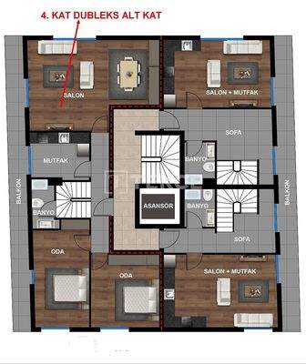 Underfloor Heating Apartments in Muratpaşa Memurevleri Neighborhood