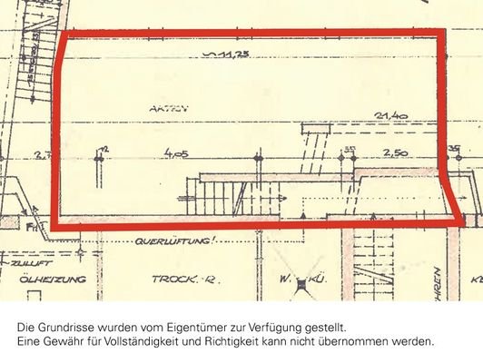 Grundriss Laden - UG