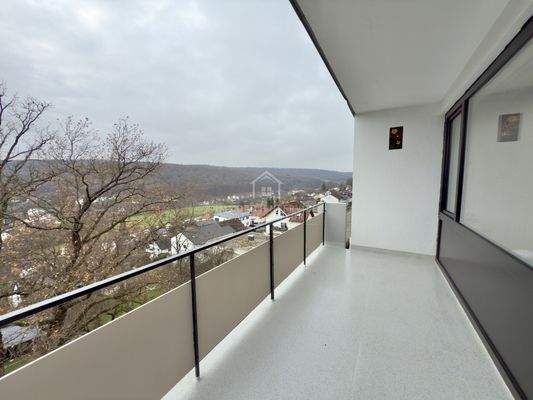 Balkon Blick Richtung Fenster