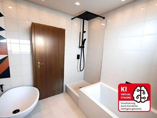Bad mit Dusche und Wanne KI