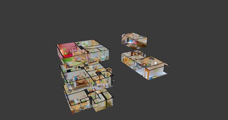 Visualisierung vom Wohnhaus und des Nebengelasses