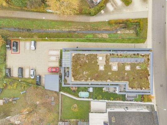 Stellplatz Haus von oben