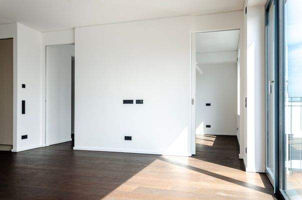 Wohnraum, Blick zum Schlafzimmer