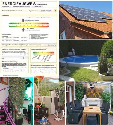 Übersicht DHH mit Pool, Solar