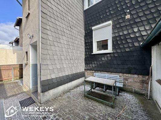 kleiner Innenhof an der Werkstatt