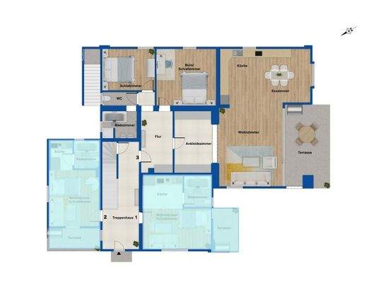 Grundriss Erdgeschoss Whg. 3