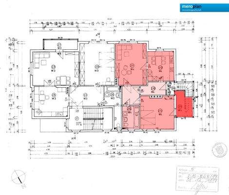 Grundriss der Wohnräume
