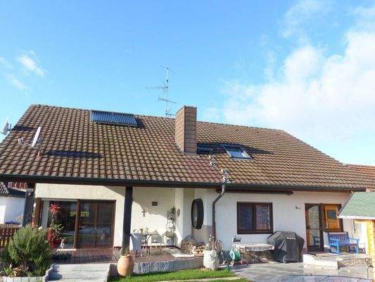 Ansicht vom Garten zum Haus