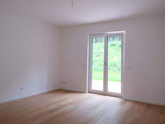 Schlafzimmer mit Waldblick