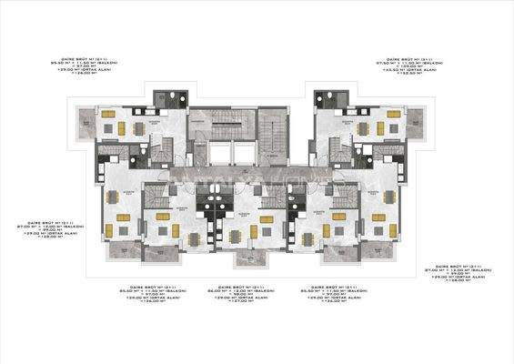 Sea-View Flats in a Complex in Alanya Tosmur