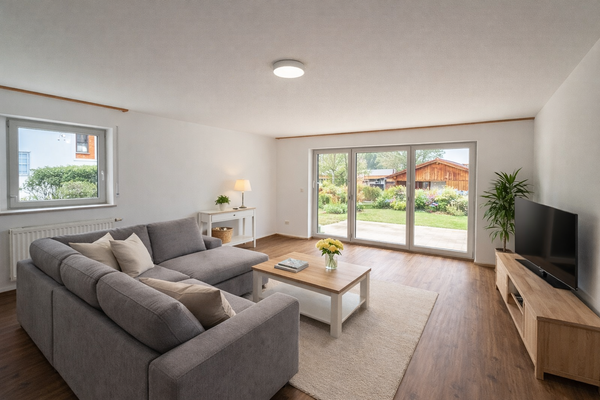 Wohnzimmer Einrichtung KI generiert 