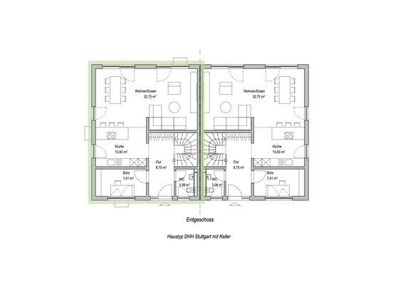 Erdgeschoss DH Stuttgart_DHH links