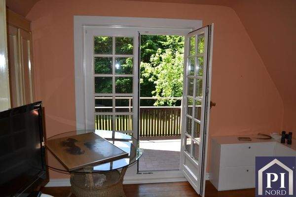 Vom Schlafzimmer auf den Balkon