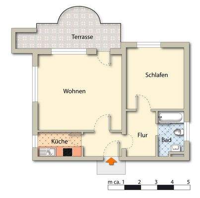 Grundriss Wohnung Gartengeschoss