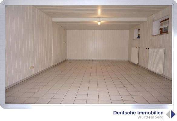 Hobbyraum mit Duschanschlüssen