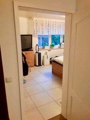 Blick in das Schlafzimmer