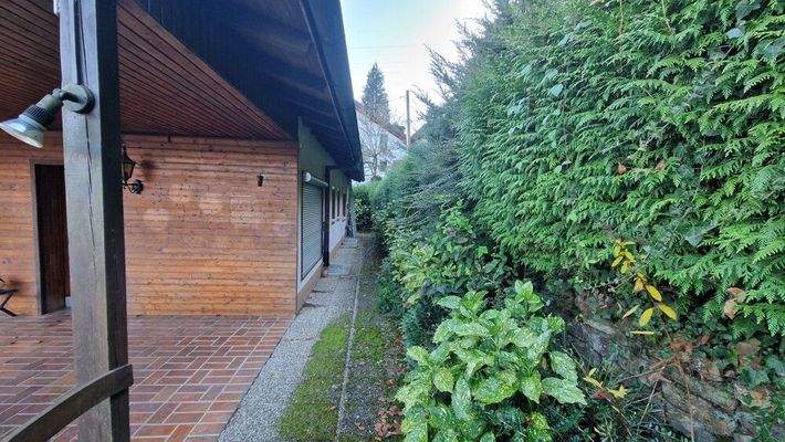 Eingang EG und Hangseite 