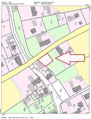 Flurkartenausschnitt mit Markierung