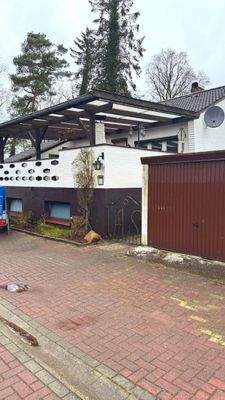 Ansicht zur Dachterrasse &amp; Doppelgarage