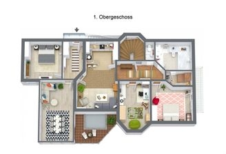 3D Floor Plan - 1. Obergeschoss