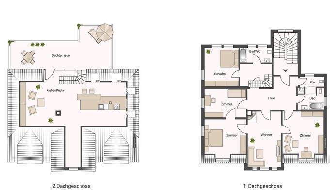 Grundriss Maisonette