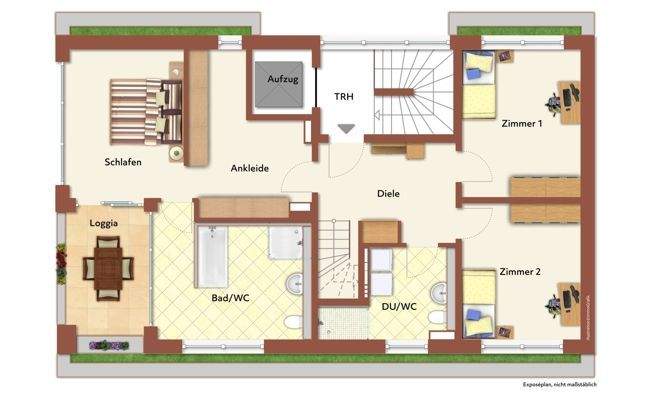 Grundriss Schlafebene