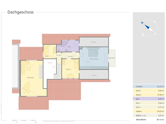 Grundriss Dachgeschoss