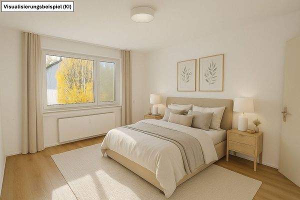 Visualisierung einer möglichen Schlafzimmereinrichtung