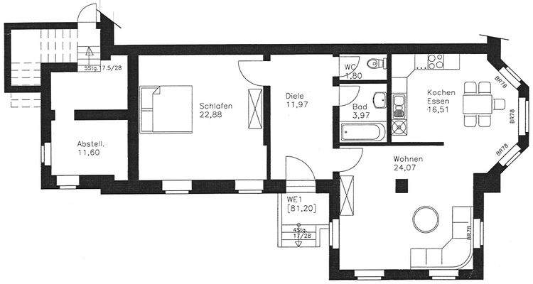 Grundriss (ohne Maßstab)
