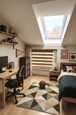 Einrichtungsbeispiel Dachzimmer 2 KI generiert 