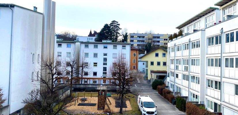 Blick aus der Wohnung