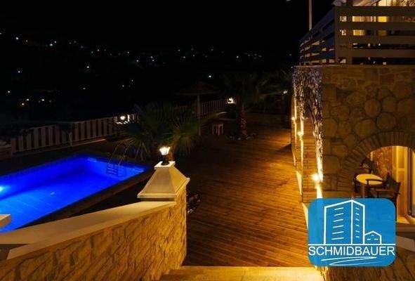 Kreta, Kamilari: Steinvilla mit Apartment und Blick auf den Kamilari-Hügel